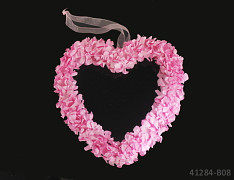 DEKORACE růžové srdce ,závěs,180mm 1  ks