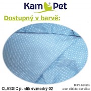 Polohovací válec Ø10 á 160cm KamPet Classic puntík mikro sv.modrý